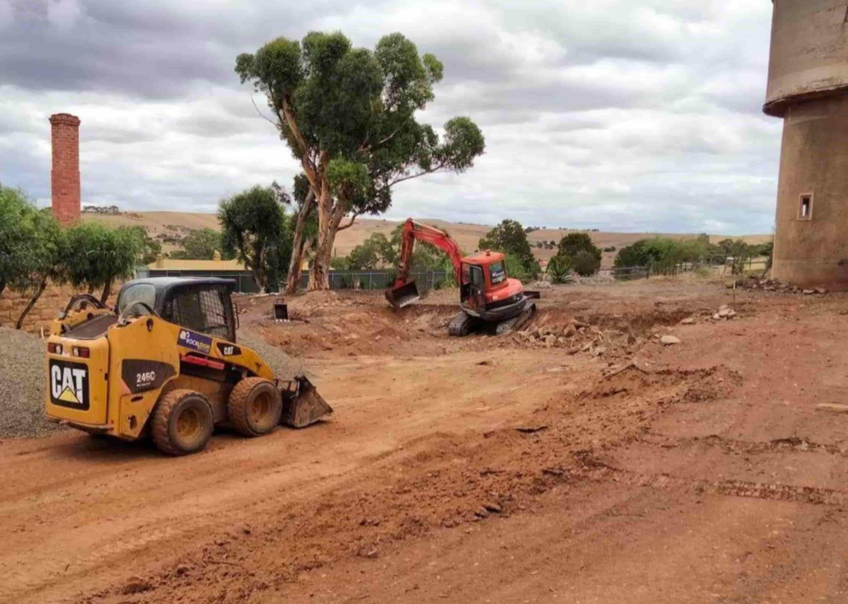 Rockleigh Services levelled shed pad site preparation for construction in South Australia