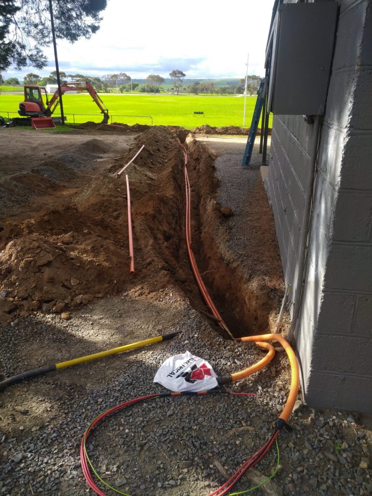 Rockleigh Services underground electrical conduit and power cable installation in South Australia